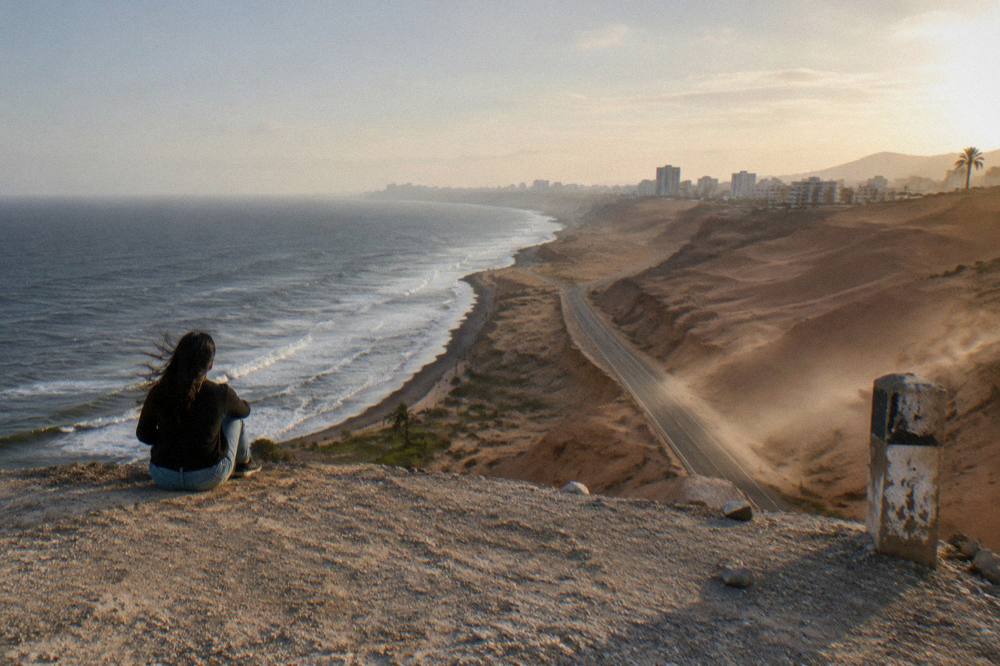 Wide desert panorama along the northern Peruvian coastline